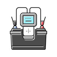 testing battery color icon illustration vector