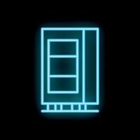Neon sign of empty vending machine on black background vector