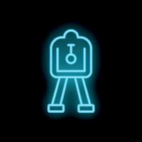 Neon icon of shooting range target representing gun range activity vector