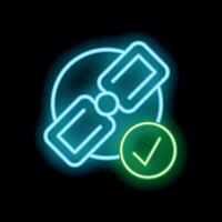 Neon icon of hyperlink showing search engine optimization vector