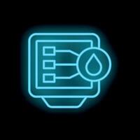Neon icon of smart farm water management system vector