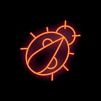 Neon style pollen grain spreading in the air with sun shining vector