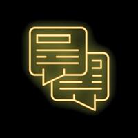 Neon speech bubbles showing concept of communication vector
