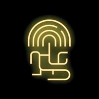 Neon fingerprint scanning for security access control vector