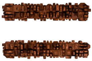 A wooden frame with many different blocks png