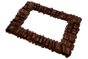 A wooden frame made of blocks rectangular png