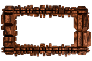 A wooden framework made of blocks rectangular png