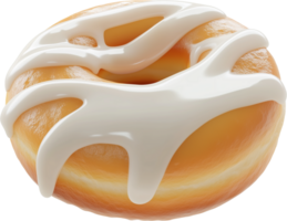 A donut with icing on it is shown png