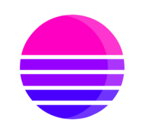 Abstract gradient circle with stripe graphic illustration png