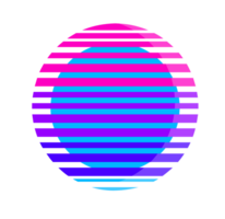 Abstract gradient circular stripe png