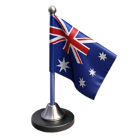 Australian Flag on a Desk Stand A 3D Render of the Aussie National Symbol png
