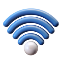 3D Wifi Signal Icon for Network and Connectivity png
