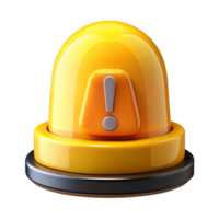 3D Render of Yellow Exclamation Mark Bell Icon for Alert, Notification, Warning, and Attention Concepts. Ideal for websites, apps, and presentations. png