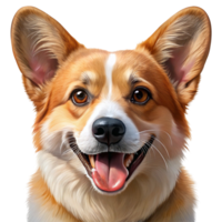 Adorable Happy Corgi Dog Portrait for Pet Lovers and Websites png
