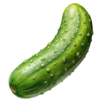 High Resolution Image of a Fresh, Juicy Cucumber Perfect for Culinary Websites, Cookbooks, and Food Blogs png