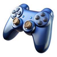 High Resolution 3D Render of a Sleek Blue Gamepad Controller Perfect for Game Design, Technology Websites, and Advertising Materials png