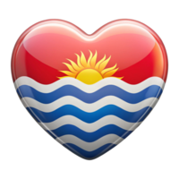Heart Shaped Flag of Kiribati Perfect for Patriotic Displays and Celebrations png