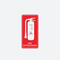 Fire extinguisher colorful flat style vector