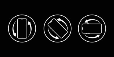 Phone rotate animation black background vector
