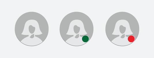 profile default avatar icon with active status vector