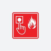 Activate fire alarm trigger system which icons vector