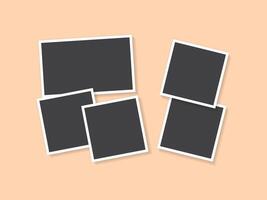 Abstract simple empty photo frame template vector