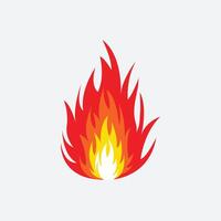 Fire flame icon isolated on white background vector