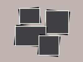 Template design for a blank instant photo frame vector