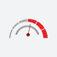 Speed indicator symbol, tachometer icon, and speedometer vector