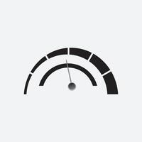 The speedometer, tachometer, and speed indicator symbols vector