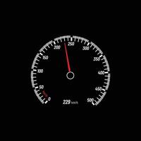 Speedometer, tachometer icon. internet-based vehicle speed indication sign vector