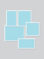Composition of collage photo frames with a flat style vector