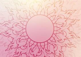 Pink soft art abstract mandala presentation background vector