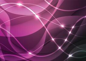 Graphic pink light line curve art background vector