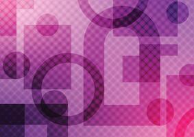 Graphic circle purple square abstract art background vector