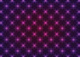 Red flower line pattern technology presentation background vector