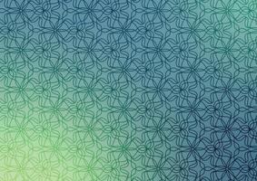 Green line pattern flower art abstract background vector