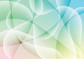 Abstract curve wave line green soft color background vector
