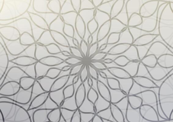 White light black line mandala flower background