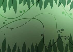 Leaf green set art drawing abstract background vector