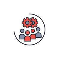 teamwork icon. .Editable stroke.linear style sign for use web design,logo.Symbol illustration. vector
