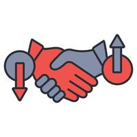 trading icon. .Editable stroke.linear style sign for use web design,logo.Symbol illustration. vector