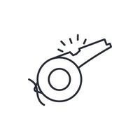 whistle icon. .Editable stroke.linear style sign for use web design,logo.Symbol illustration. vector