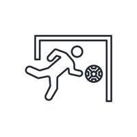 Goalkeeper icon. .Editable stroke.linear style sign for use web design,logo.Symbol illustration. vector