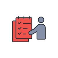 Task icon. .Editable stroke.linear style sign for use web design,logo.Symbol illustration. vector