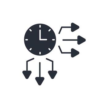 Time management icon. .Editable stroke.linear style sign for use web design,logo.Symbol illustration. vector