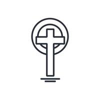 cross icon. .Editable stroke.linear style sign for use web design,logo.Symbol illustration. vector