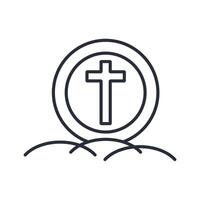 christianity icon. .Editable stroke.linear style sign for use web design,logo.Symbol illustration. vector