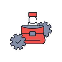 briefcase icon. .Editable stroke.linear style sign for use web design,logo.Symbol illustration. vector