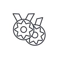medal icon. .Editable stroke.linear style sign for use web design,logo.Symbol illustration. vector